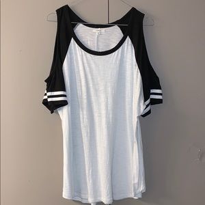 Maurices cold shoulder baseball tee
